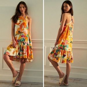Daily Practice by Anthropologie Frida Cross Back Midi Dress Floral